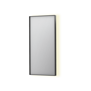 Bad&Design Spejle SP32 spejl med indirekte LED i børstet metal sort - 40x4x80