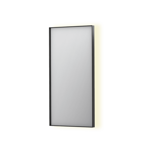 Bad&Design Spejle SP32 spejl med indirekte LED i børstet metal sort - 40x4x80