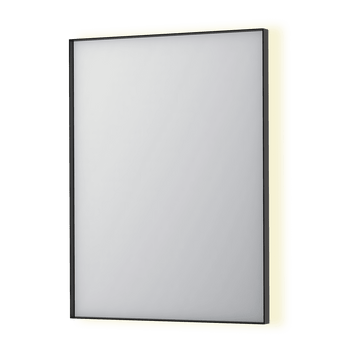 Bad&Design Spejle SP32 spejl med indirekte LED i børstet metal sort - 60x4x80