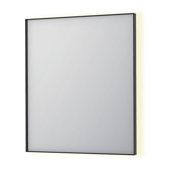 Bad&Design Spejle SP32 spejl med indirekte LED i børstet metal sort - 70x4x80