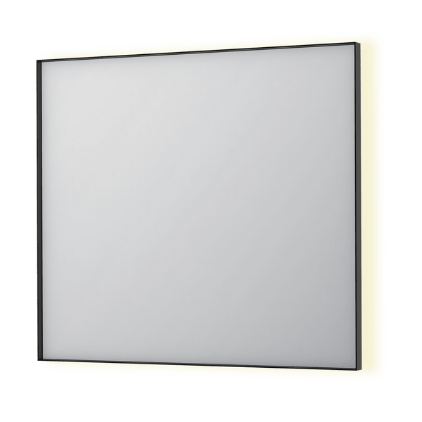 Bad&Design Spejle SP32 spejl med indirekte LED i børstet metal sort - 90x4x80