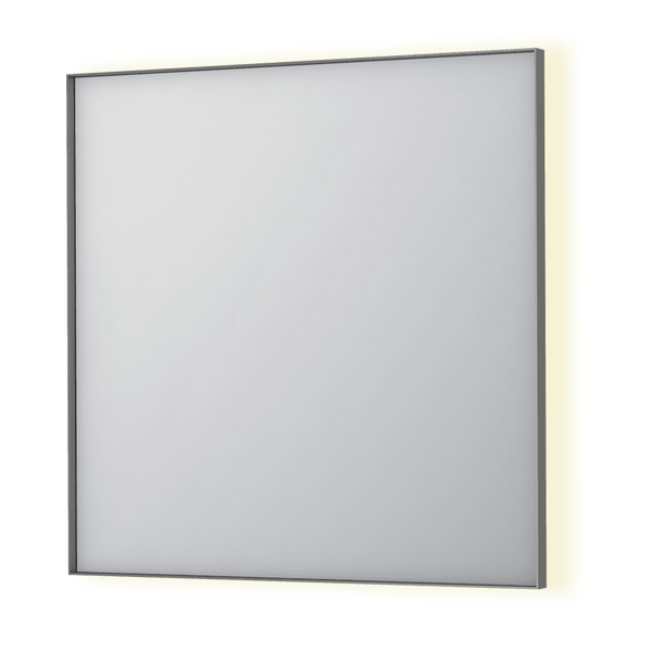 Bad&Design Spejle SP32 spejl med indirekte LED i børstet rustfri stål - 80x4x80