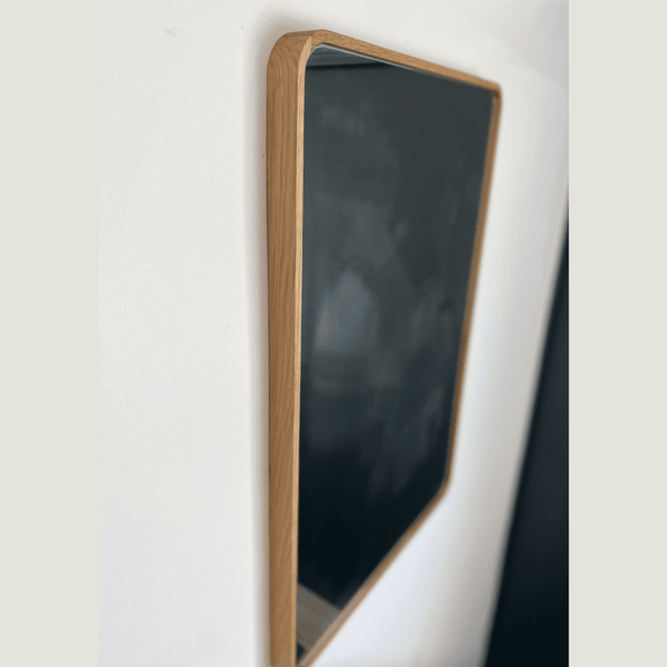 Bad&Design Spejl med ramme i egetræ - 120x60cm