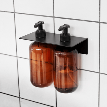 Bastant Design Tilbehør Bastant Design sæbeholder til 2 flasker - mat sort