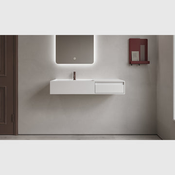 Copenhagen Bath Håndvaske Copenhagen Bath Modul 100 venstre med skuffe - mat hvid