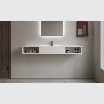 Copenhagen Bath Håndvaske Copenhagen Bath Modul 140 med hylder - mat hvid