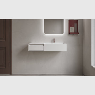Copenhagen Bath Håndvaske Copenhagen Bath Modul 80 højre med skuffe - mat hvid