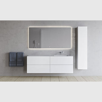 Copenhagen Bath Badeværelsesmøbler Copenhagen Bath SQ2 160 dobbelt kabinet med højre vask - mat hvid