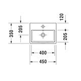 Duravit Håndvaske Duravit Vero Air håndvask 45x35cm uden hanehul/med overløb - WonderGliss - hvid porcelæn