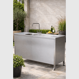 Frostline Udendørs Frostline EQI fritstående køkkenarmatur 5042-101 - glasblæst rustfrit stål