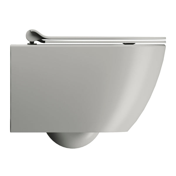 GSI Toiletter GSI Pura kompakt vægtoilet m. Swirlflush - 50x36cm - cenere mat