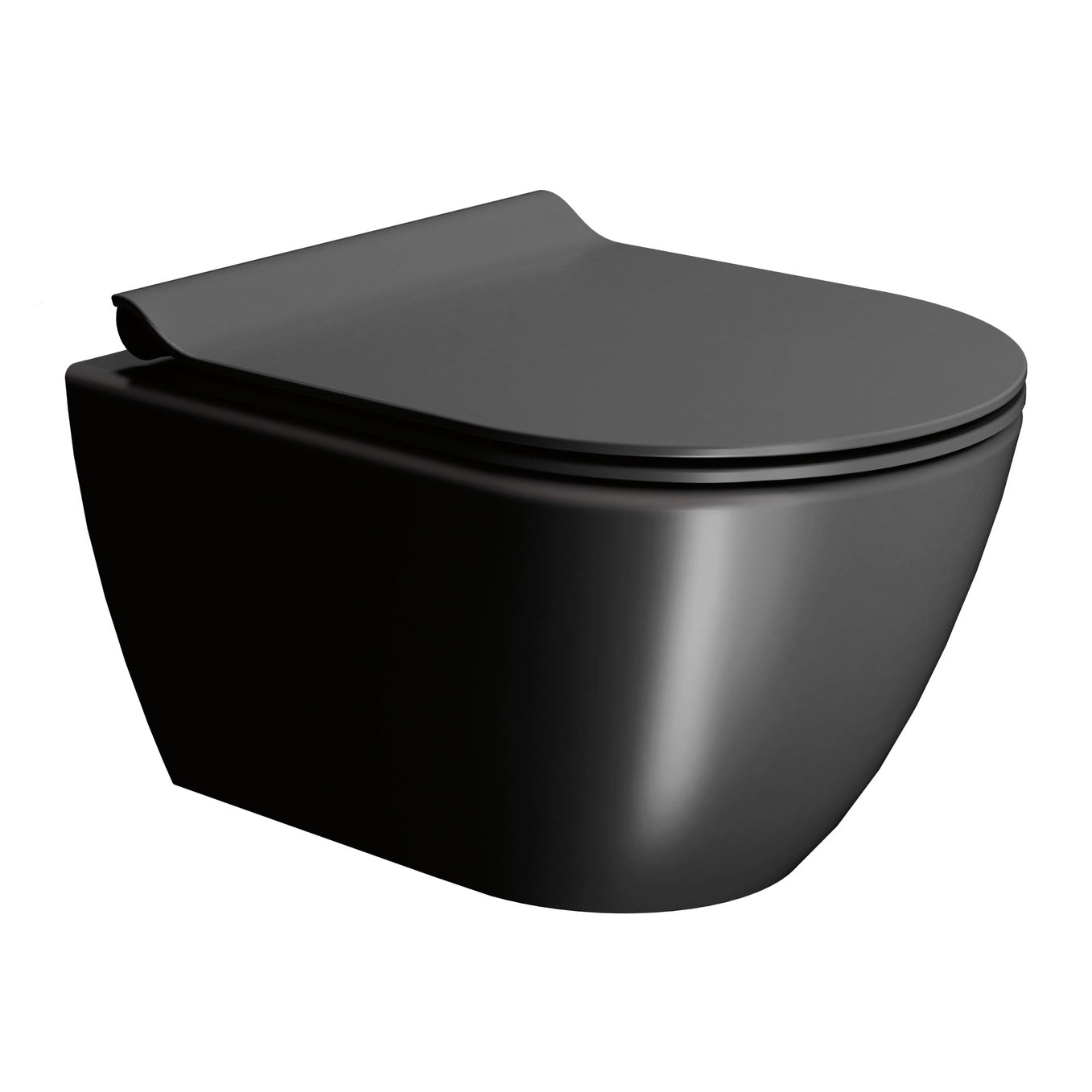 GSI Pura Væghængt toilet, Swirlflush, kompakt - 50x36cm - matsort Dual ...
