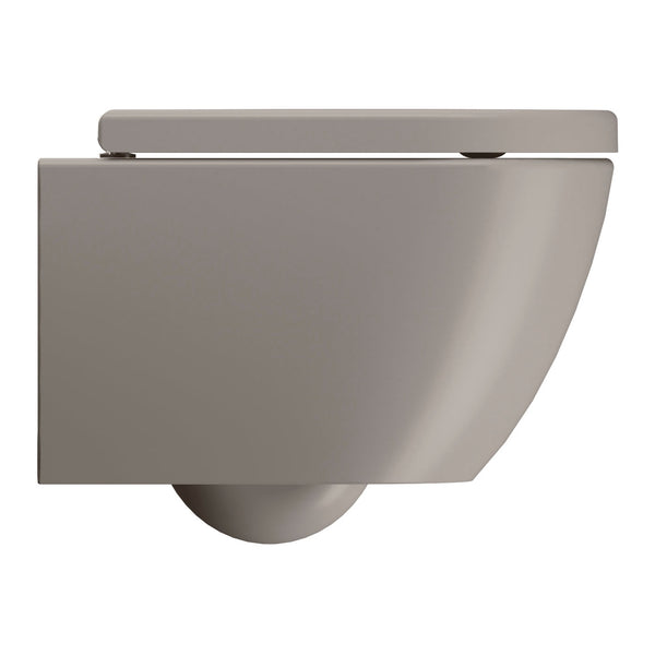 GSI Toiletter GSI Pura kompakt vægtoilet m. Swirlflush - 50x36cm - tortora mat