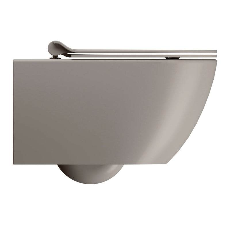 GSI Toiletter GSI Pura vægtoilet m. Swirlflush - 55x36cm - tortora mat