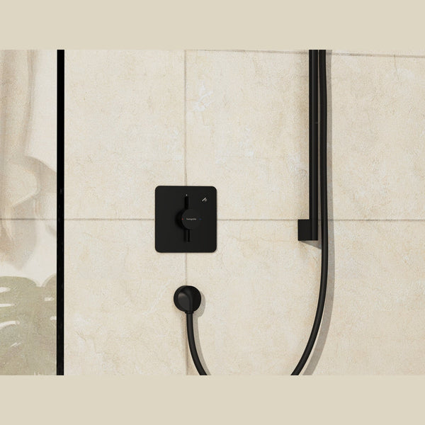 hansgrohe Bruser til indbygning Hansgrohe DuoTurn Q Armatur til indbygning 1 udtag – mat sort