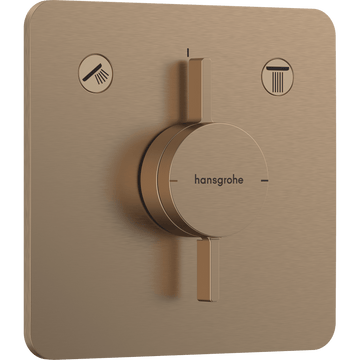 hansgrohe Hansgrohe DuoTurn Q Armatur til indbygning 2 udtag – børstet bronze