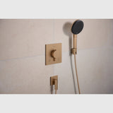 Hansgrohe Bruser til indbygning Hansgrohe Ecostat Comfort E Termostatarmatur til indbygning med afspærring til 2 udtag – børstet bronze PVD
