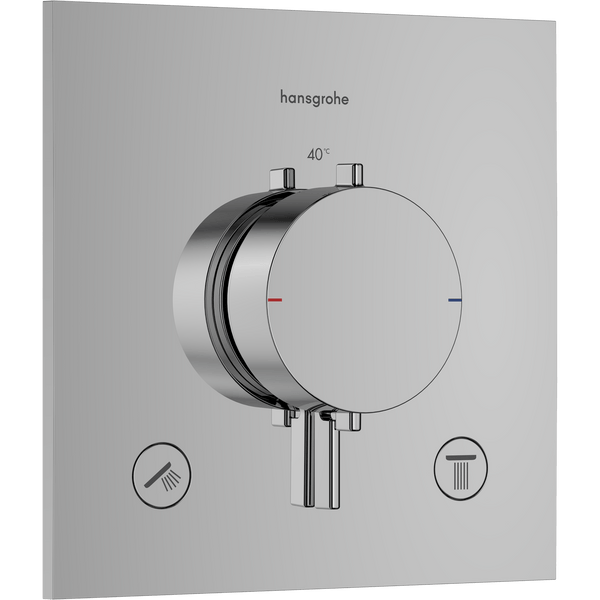 Hansgrohe Bruser til indbygning Hansgrohe Ecostat Comfort E Termostatarmatur til indbygning med afspærring til 2 udtag – krom