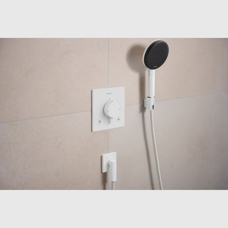 Hansgrohe Bruser til indbygning Hansgrohe Ecostat Comfort E Termostatarmatur til indbygning med afspærring til 2 udtag – mat hvid