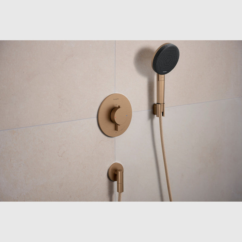Hansgrohe Bruser til indbygning Hansgrohe Ecostat Comfort S Termostatarmatur til indbygning med afspærring til 1 udtag – børstet bronze PVD