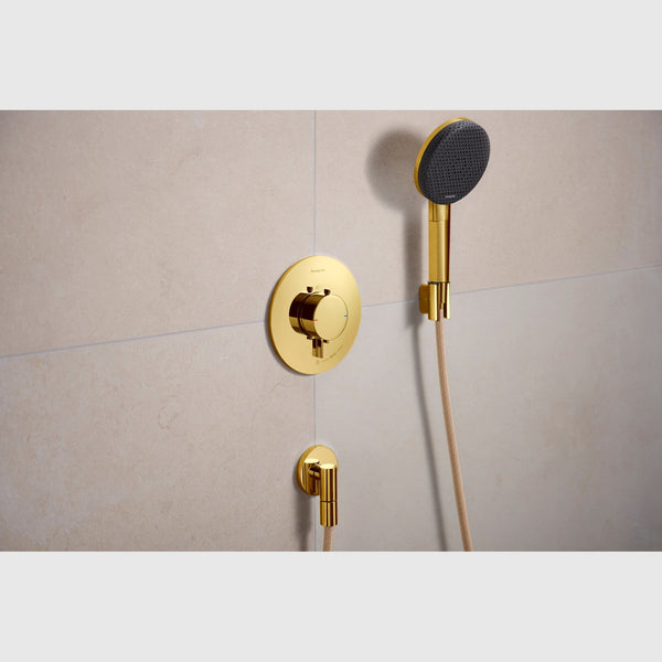 Hansgrohe Bruser til indbygning Hansgrohe Ecostat Comfort S Termostatarmatur til indbygning med afspærring til 1 udtag – poleret guld-optik PVD