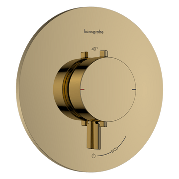 Hansgrohe Bruser til indbygning Hansgrohe Ecostat Comfort S Termostatarmatur til indbygning med afspærring til 1 udtag – poleret guld-optik PVD