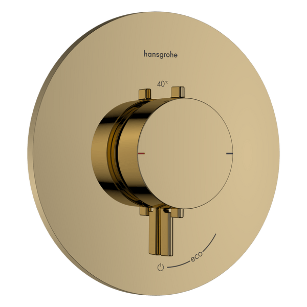 Hansgrohe Bruser til indbygning Hansgrohe Ecostat Comfort S Termostatarmatur til indbygning med afspærring til 1 udtag – poleret guld-optik PVD