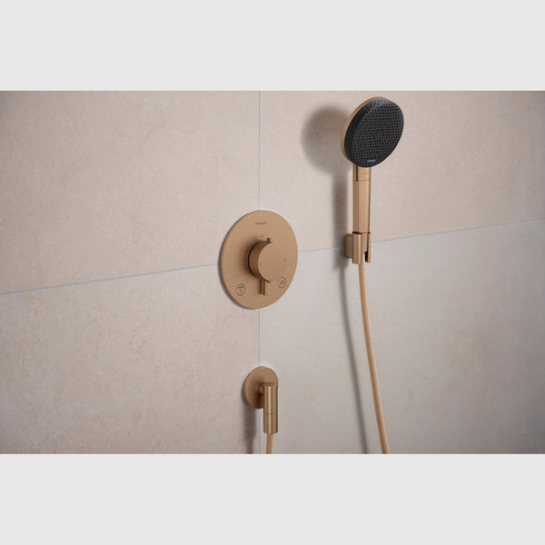 Hansgrohe Bruser til indbygning Hansgrohe Ecostat Comfort S Termostatarmatur til indbygning med afspærring til 2 udtag – børstet bronze PVD