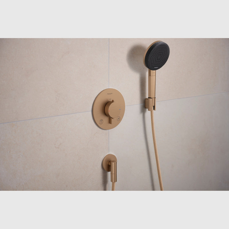 Hansgrohe Bruser til indbygning Hansgrohe Ecostat Comfort S Termostatarmatur til indbygning med afspærring til 2 udtag – børstet bronze PVD