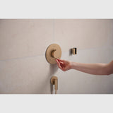 Hansgrohe Bruser til indbygning Hansgrohe Ecostat Comfort S Termostatarmatur til indbygning med afspærring til 2 udtag – børstet bronze PVD