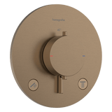 Hansgrohe Bruser til indbygning Hansgrohe Ecostat Comfort S Termostatarmatur til indbygning med afspærring til 2 udtag – børstet bronze PVD