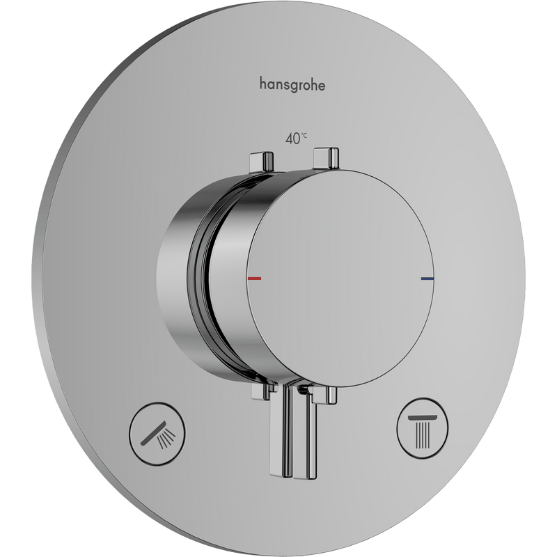 Hansgrohe Bruser til indbygning Hansgrohe Ecostat Comfort S Termostatarmatur til indbygning med afspærring til 2 udtag – krom