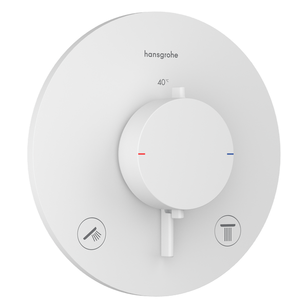 Hansgrohe Bruser til indbygning Hansgrohe Ecostat Comfort S Termostatarmatur til indbygning med afspærring til 2 udtag – mat hvid