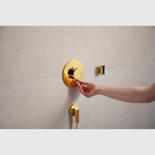 Hansgrohe Bruser til indbygning Hansgrohe Ecostat Comfort S Termostatarmatur til indbygning med afspærring til 2 udtag – poleret guld-optik PVD