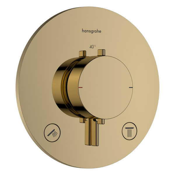 Hansgrohe Bruser til indbygning Hansgrohe Ecostat Comfort S Termostatarmatur til indbygning med afspærring til 2 udtag – poleret guld-optik PVD