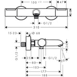 Hansgrohe Kararmatur Hansgrohe Ecostat Element Kar-/brusetermostat – mat sort