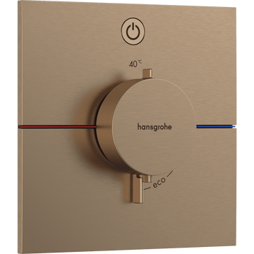 hansgrohe Hansgrohe ShowerSelect Comfort E Termostatarmatur til indbygning med afspærring til 1 udtag – børstet bronze PVD