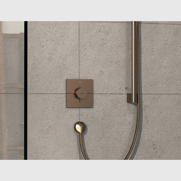 hansgrohe Hansgrohe ShowerSelect Comfort E Termostatarmatur til indbygning med afspærring til 1 udtag – børstet bronze PVD