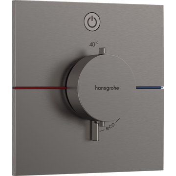 hansgrohe Hansgrohe ShowerSelect Comfort E Termostatarmatur til indbygning med afspærring til 1 udtag – børstet sort krom PVD