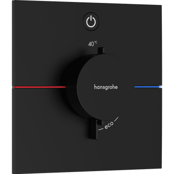 hansgrohe Hansgrohe ShowerSelect Comfort E Termostatarmatur til indbygning med afspærring til 1 udtag – mat sort