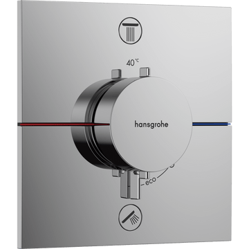 hansgrohe Hansgrohe ShowerSelect Comfort E Termostatarmatur til indbygning med afspærring til 2 udtag – krom