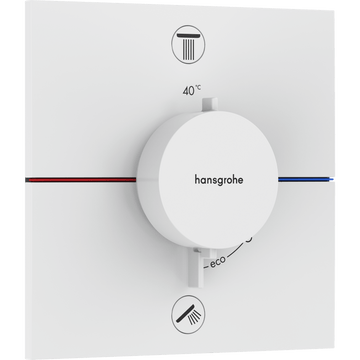 hansgrohe Hansgrohe ShowerSelect Comfort E Termostatarmatur til indbygning med afspærring til 2 udtag – mat hvid