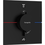hansgrohe Hansgrohe ShowerSelect Comfort E Termostatarmatur til indbygning med afspærring til 2 udtag – mat sort
