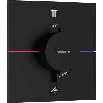 hansgrohe Hansgrohe ShowerSelect Comfort E Termostatarmatur til indbygning med afspærring til 2 udtag – mat sort