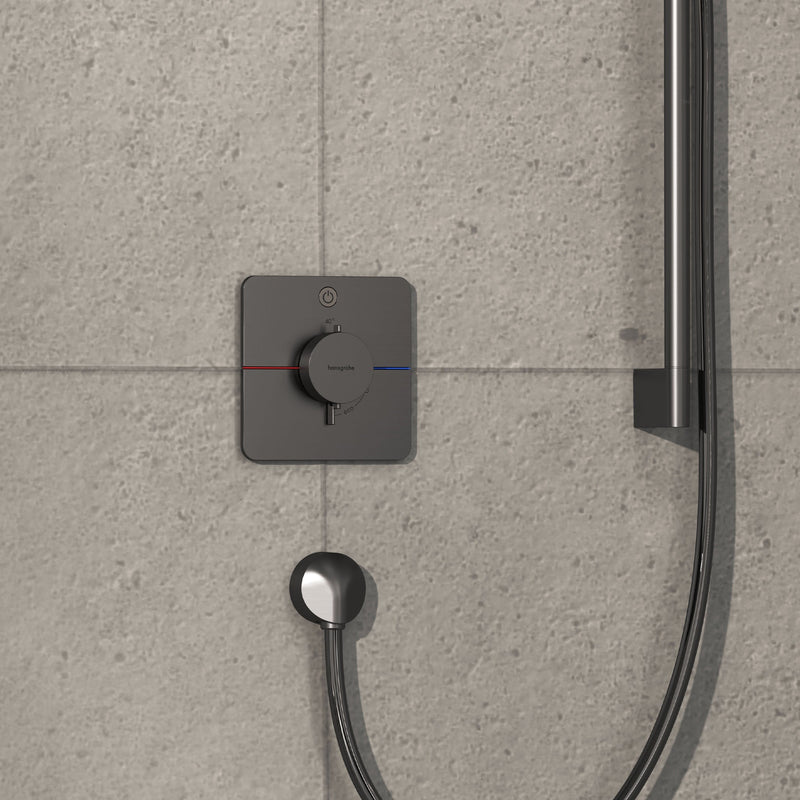 hansgrohe Hansgrohe ShowerSelect Comfort Q Termostatarmatur til indbygning med afspærring til 1 udtag – børstet sort krom PVD