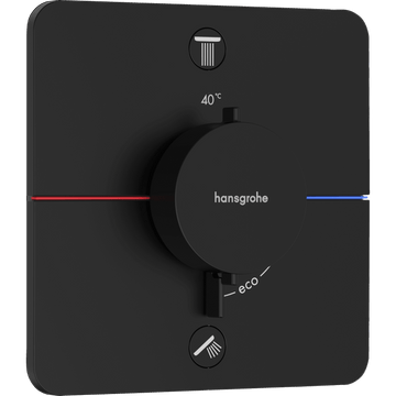 hansgrohe Hansgrohe ShowerSelect Comfort Q Termostatarmatur til indbygning med afspærring til 2 udtag – mat sort