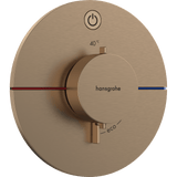 hansgrohe Bruser til indbygning Hansgrohe ShowerSelect Comfort S Termostatarmatur til indbygning med afspærring til 1 udtag – børstet bronze PVD