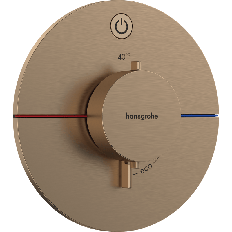 hansgrohe Bruser til indbygning Hansgrohe ShowerSelect Comfort S Termostatarmatur til indbygning med afspærring til 1 udtag – børstet bronze PVD