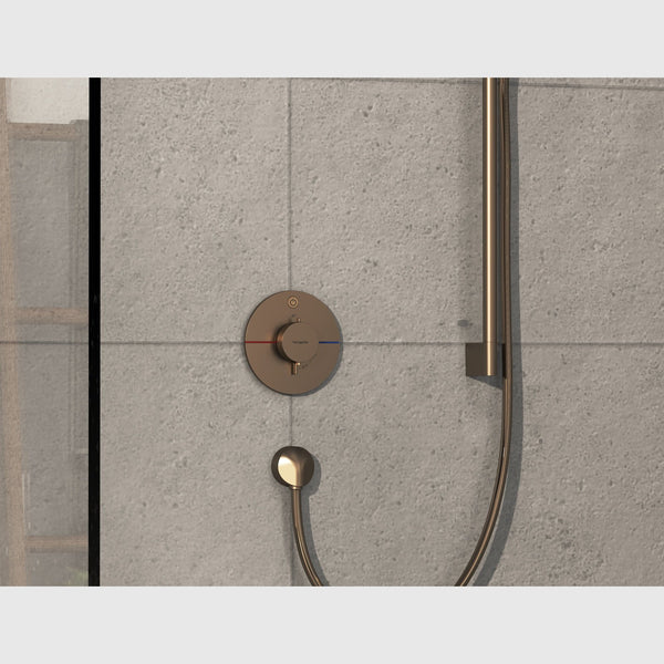 hansgrohe Bruser til indbygning Hansgrohe ShowerSelect Comfort S Termostatarmatur til indbygning med afspærring til 1 udtag – børstet bronze PVD