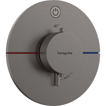 hansgrohe Hansgrohe ShowerSelect Comfort S Termostatarmatur til indbygning med afspærring til 1 udtag – børstet sort krom PVD